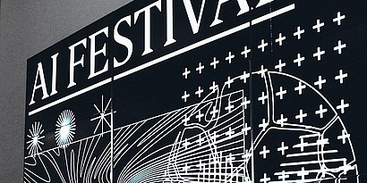 A graphic image with the headline AI Festival.